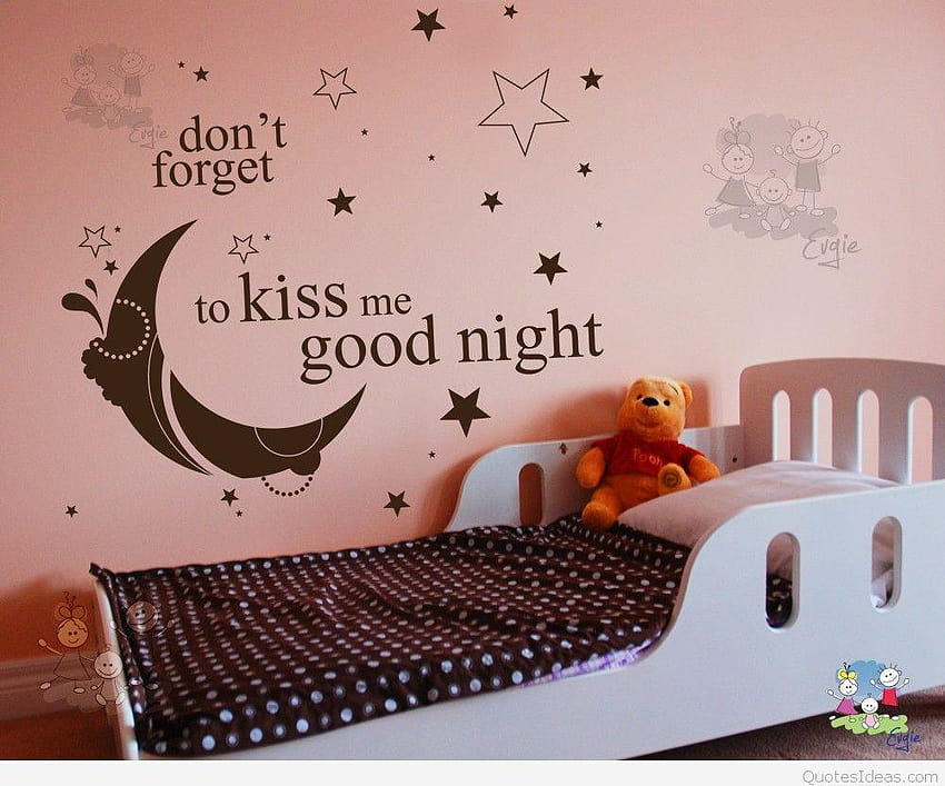Cheap Cartoon Bunny Good Night Wall Stickers For Kids Rooms Clouds Moon  Stars Children Bedroom Decoration Nursery Decals Wallpaper | Joom