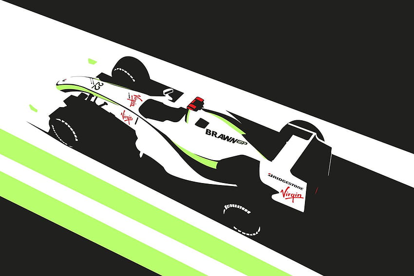 Brawn GP Formula 1 Art Print by Cale Funderburk HD wallpaper