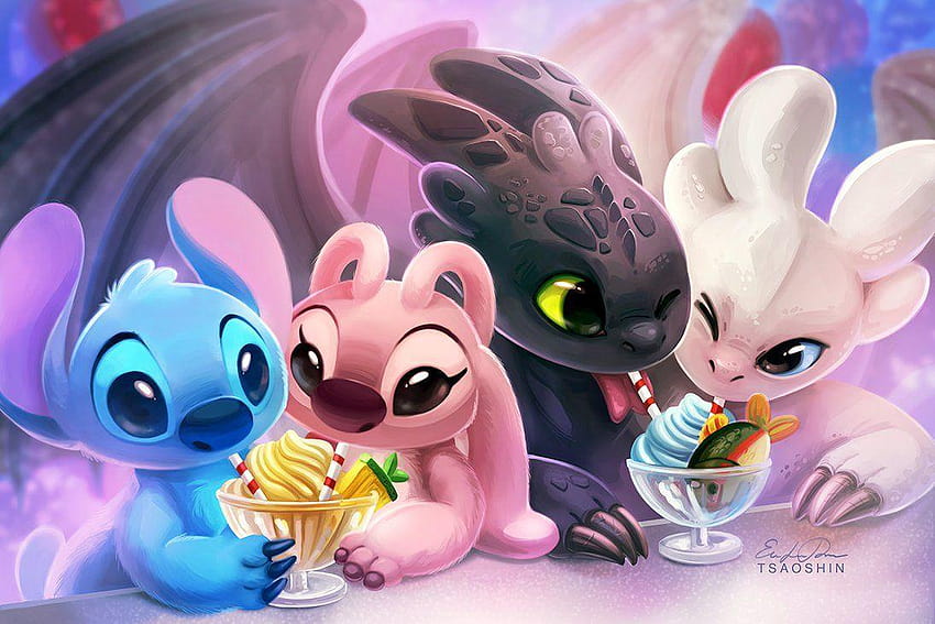 Stitch And Angel Wallpapers  Wallpaper Cave