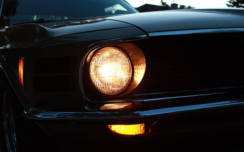 Ford Mustang Classic Car Classic Headlight muscle cars, car light HD wallpaper