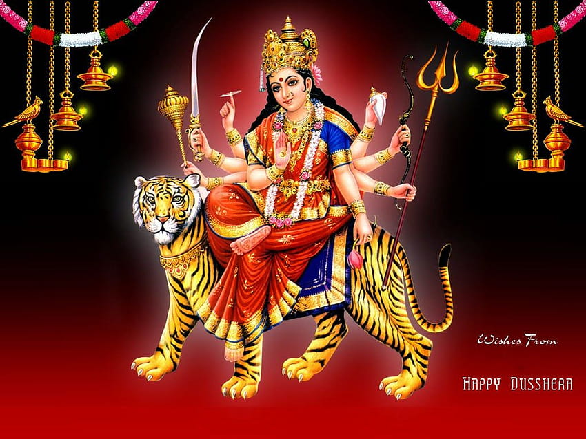 Jak modlić się Durga Maa w domu / mantry przeciwko złym oczom, złym duchom i mantrom dla bezpiecznej ciąży, kali amman Tapeta HD