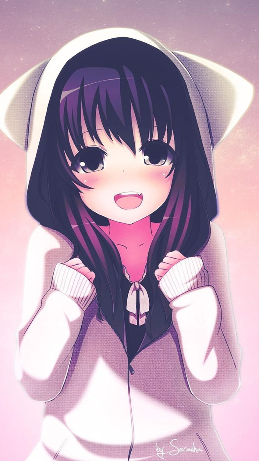 Anime Cute Girl, shy anime girl HD phone wallpaper