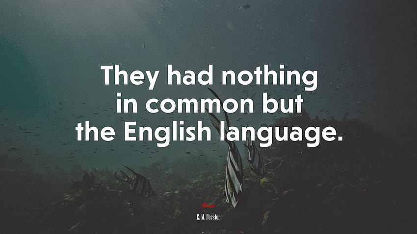 616987 They had nothing in common but the English language. HD wallpaper
