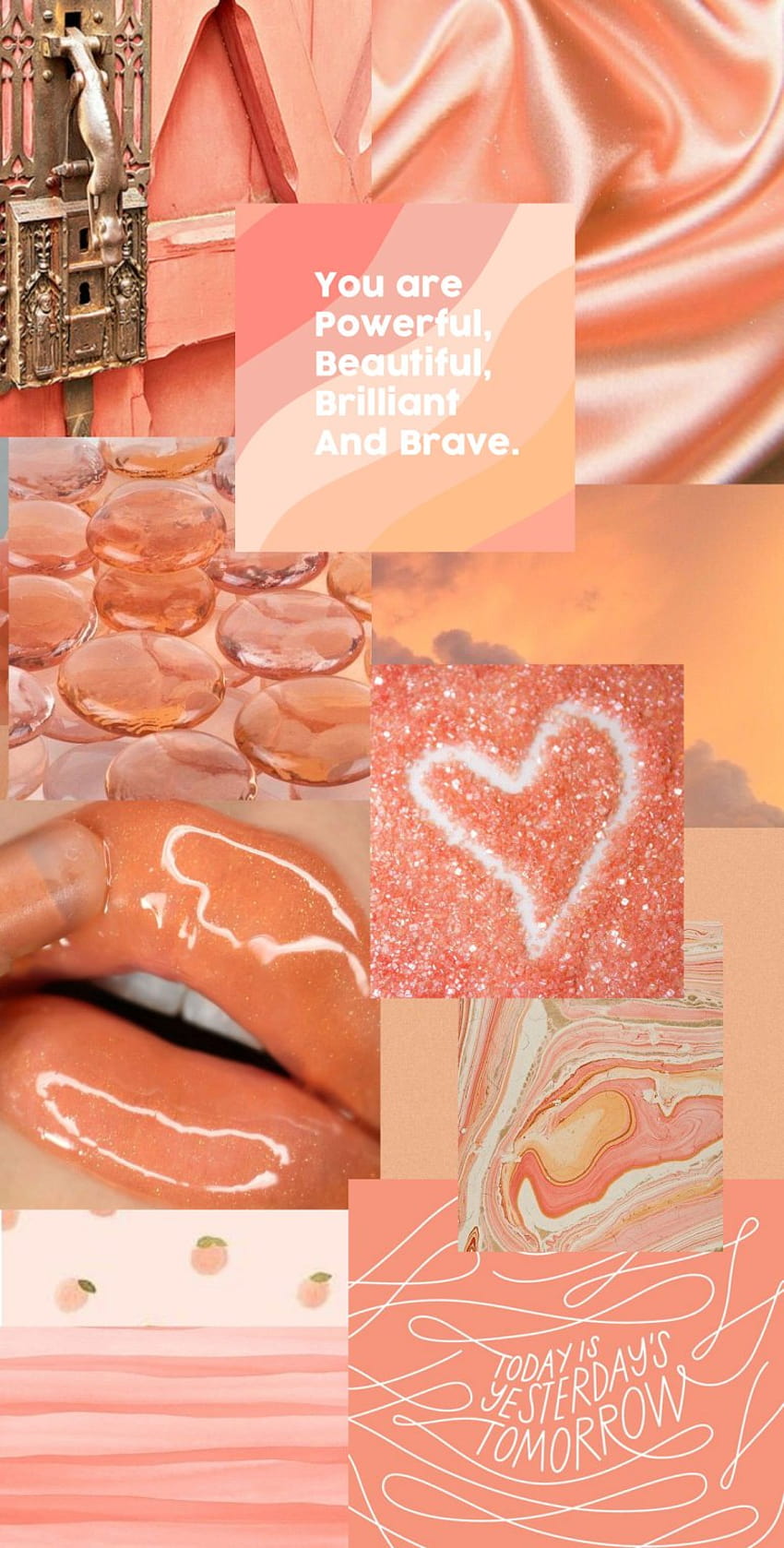 collage-ideas-collage-aesthetic-in-peach-hd-phone-wallpaper-pxfuel