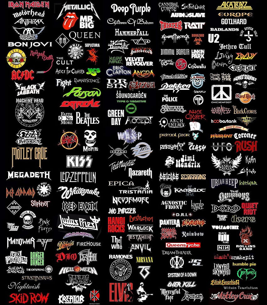 Cool Rock Band Logos publicados por Christopher Sellers, logo band fondo de pantalla del teléfono
