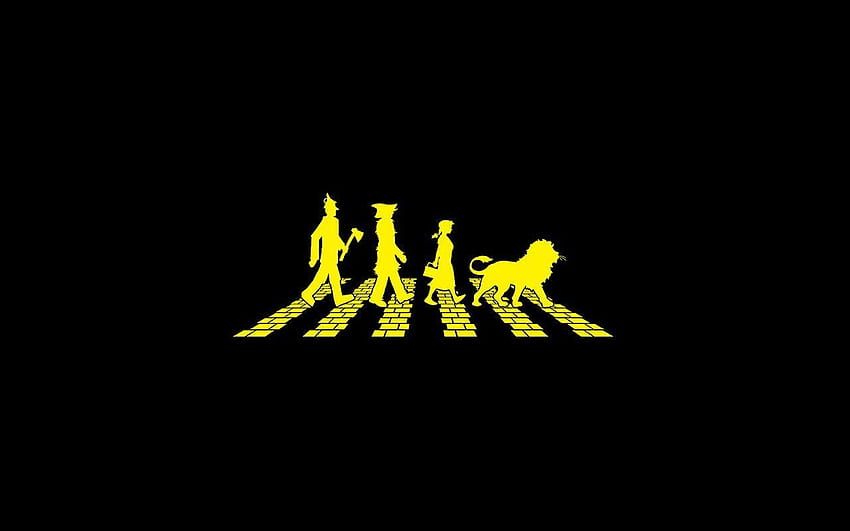 Abbey Road, yellow, Wizard Of Oz, The Beatles, bricks, oz, the wizard of oz HD wallpaper