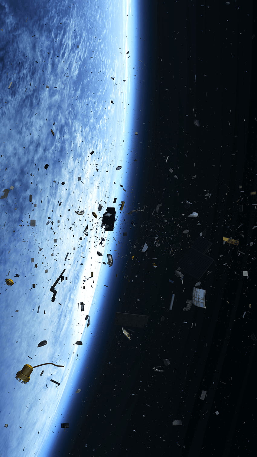 Space Debris iPhone para ... 0527, móvil espacial fondo de pantalla del teléfono