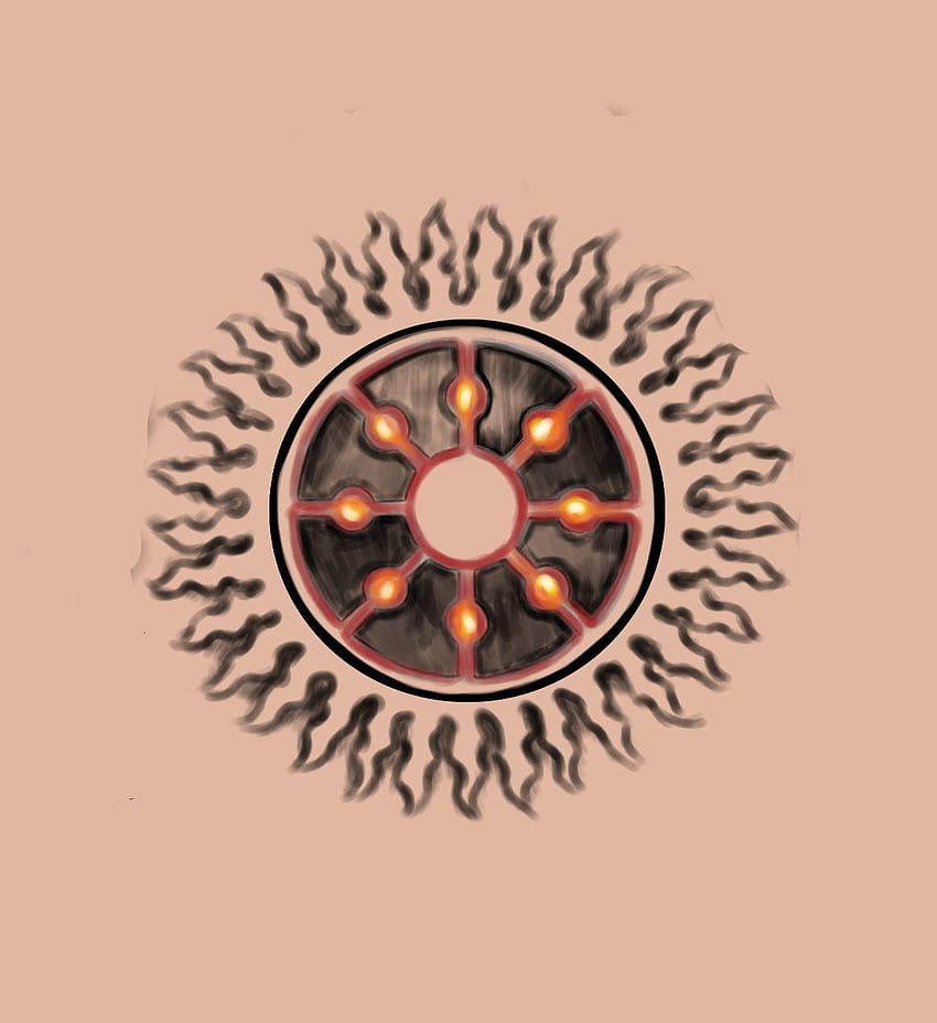 Rongtsa Tibetan Tattoo - Ashok Chakra with Tibetan om ཨོཾ in the centre.  The wheel is called the Ashoka Chakra because it appears on a number of  edicts of Ashoka, the most