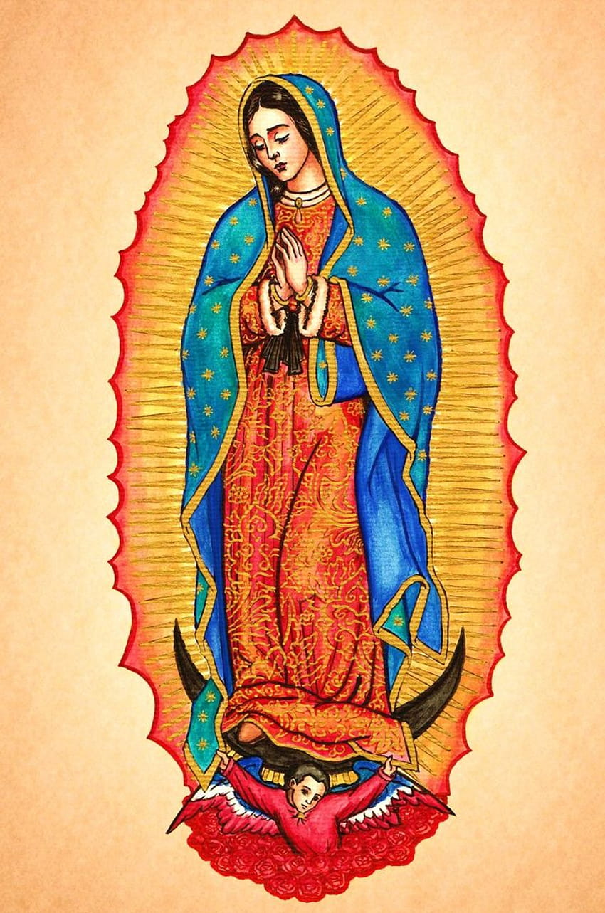 グアダルーペの聖母 by Theophilia on deviantART, virgen de guadalupe phone HD電話の壁紙