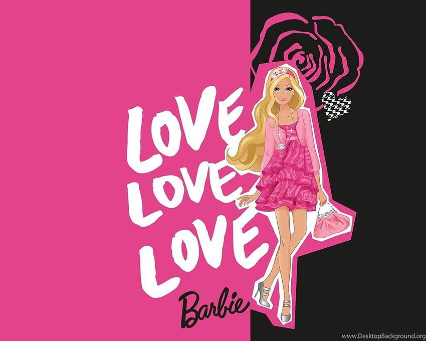 logo Barbie. Latar belakang, latar belakang barbie pink Wallpaper HD