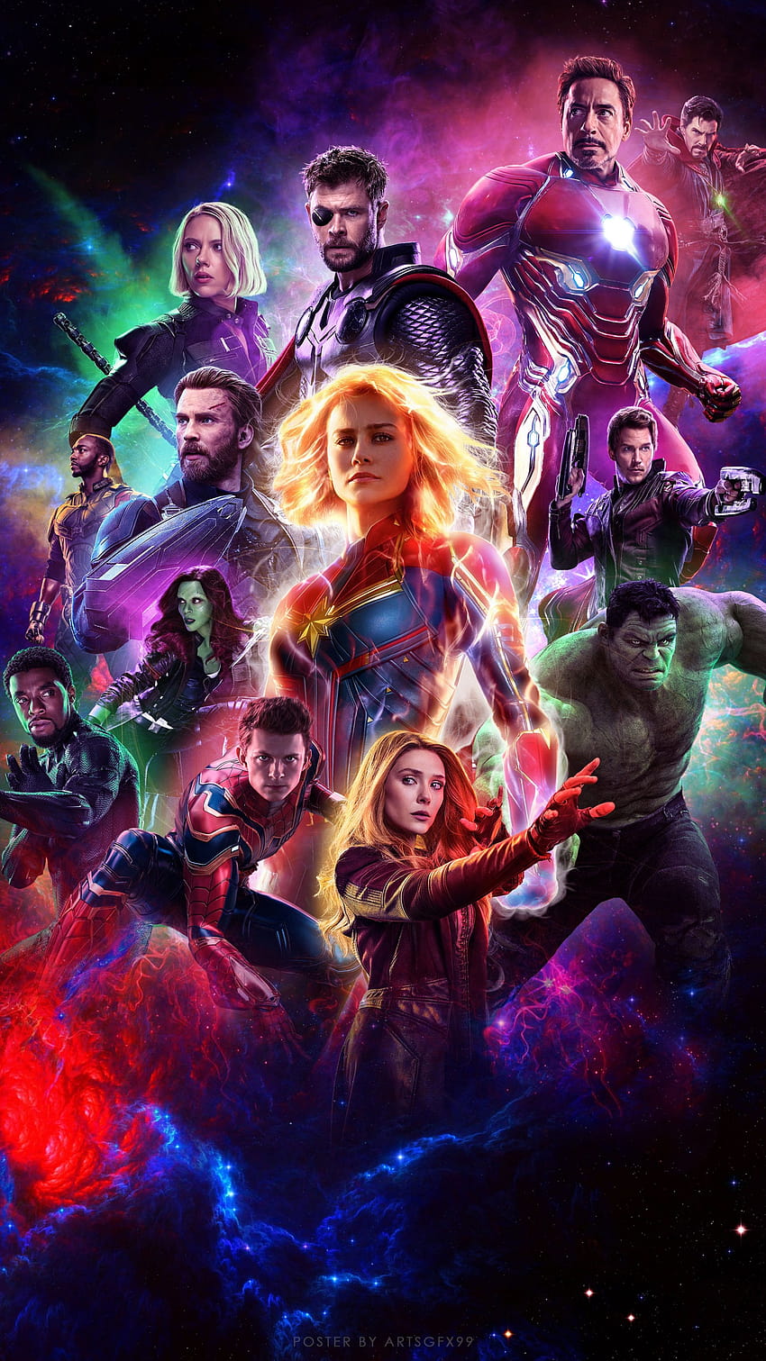 Poster Film Marvel Avengers Endgame, poster keajaiban wallpaper ponsel HD