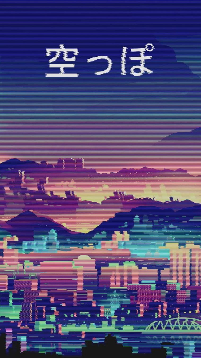 Vaporwave Anime City Cool, anime aesthetic city HD phone wallpaper