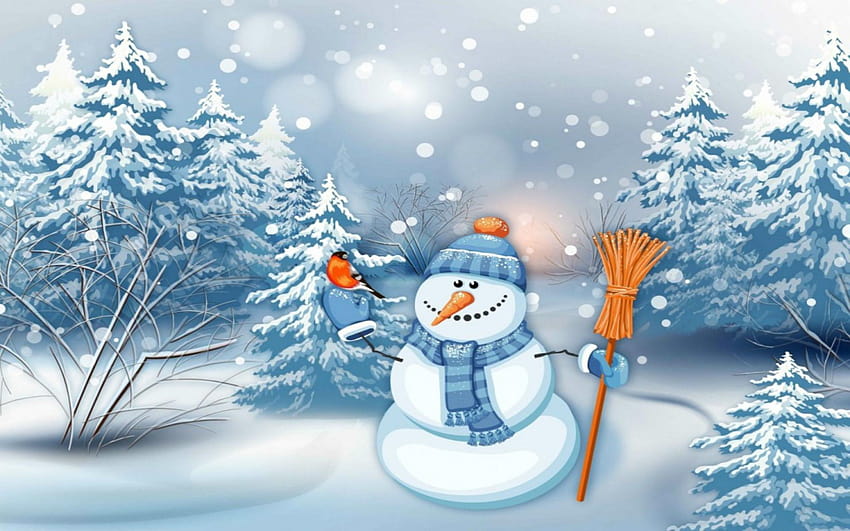 Winter Snowman , Backgrounds, winter real snowmen HD wallpaper