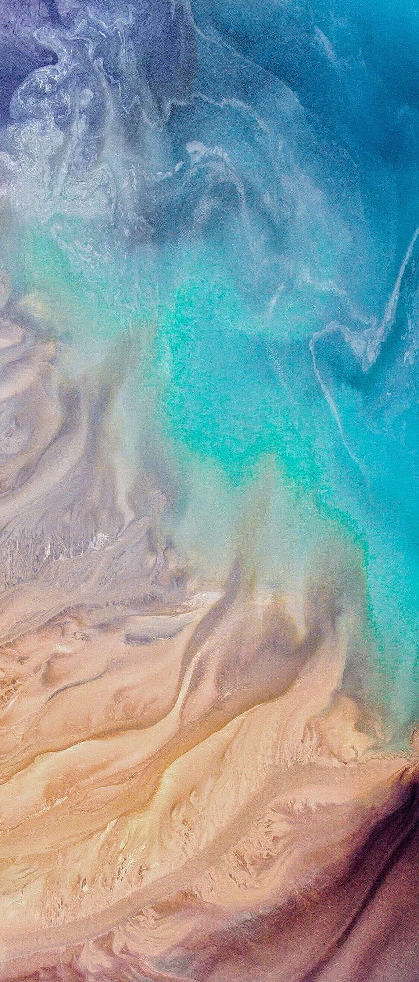 iOS 11, iPhone X, Aqua, Blau, Wasser, Strand, Welle, Meer, Apfel, ios HD-Handy-Hintergrundbild