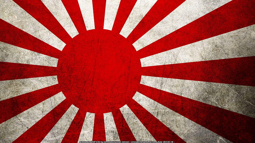 Japan Rising Sun Flag, japanische Flagge HD-Hintergrundbild