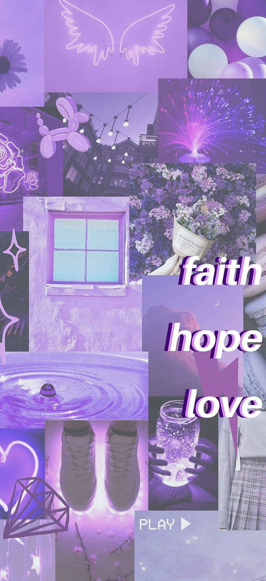 Ponsel / latar belakang Kristen, iman, harapan, cinta, estetika ungu wallpaper ponsel HD