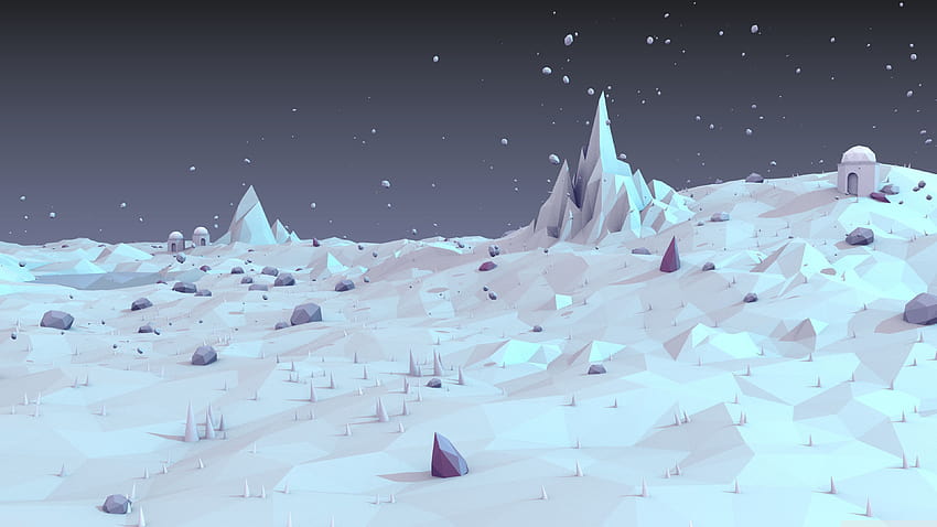 White Landscape Low Poly Ultra Backgrounds untuk : Multi Display, Dual & Triple Monitor : Tablet : Smartphone, low poly winter Wallpaper HD