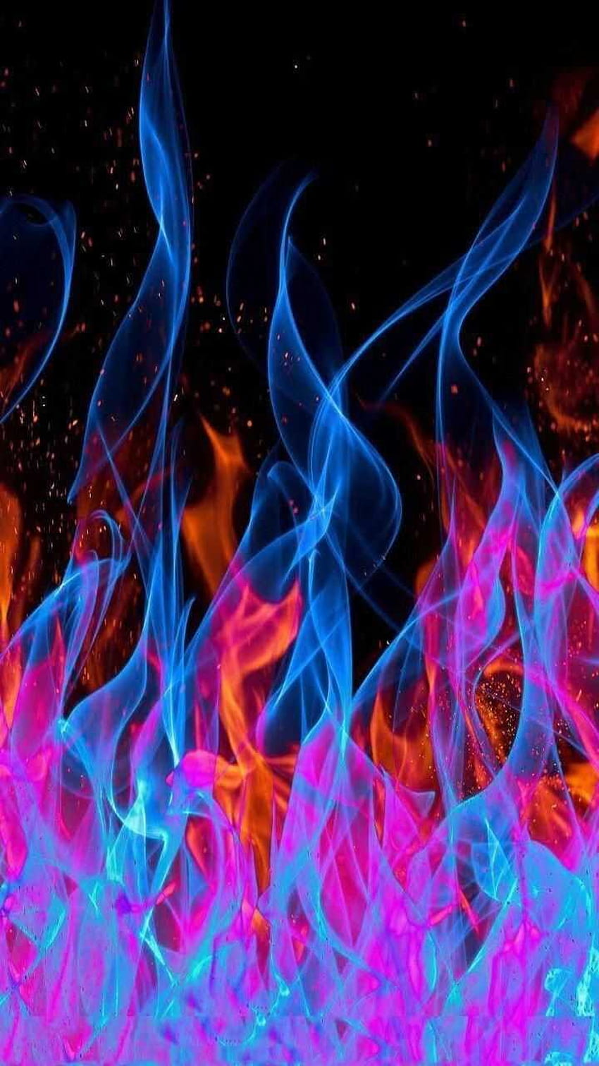 Blue Fire, toutes les couleurs de feu Fond d'écran de téléphone HD