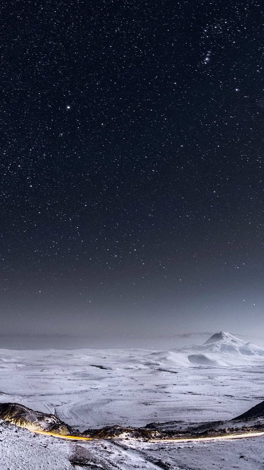 Mountains Night Winter Space View Iphone, phone space winter HD phone wallpaper