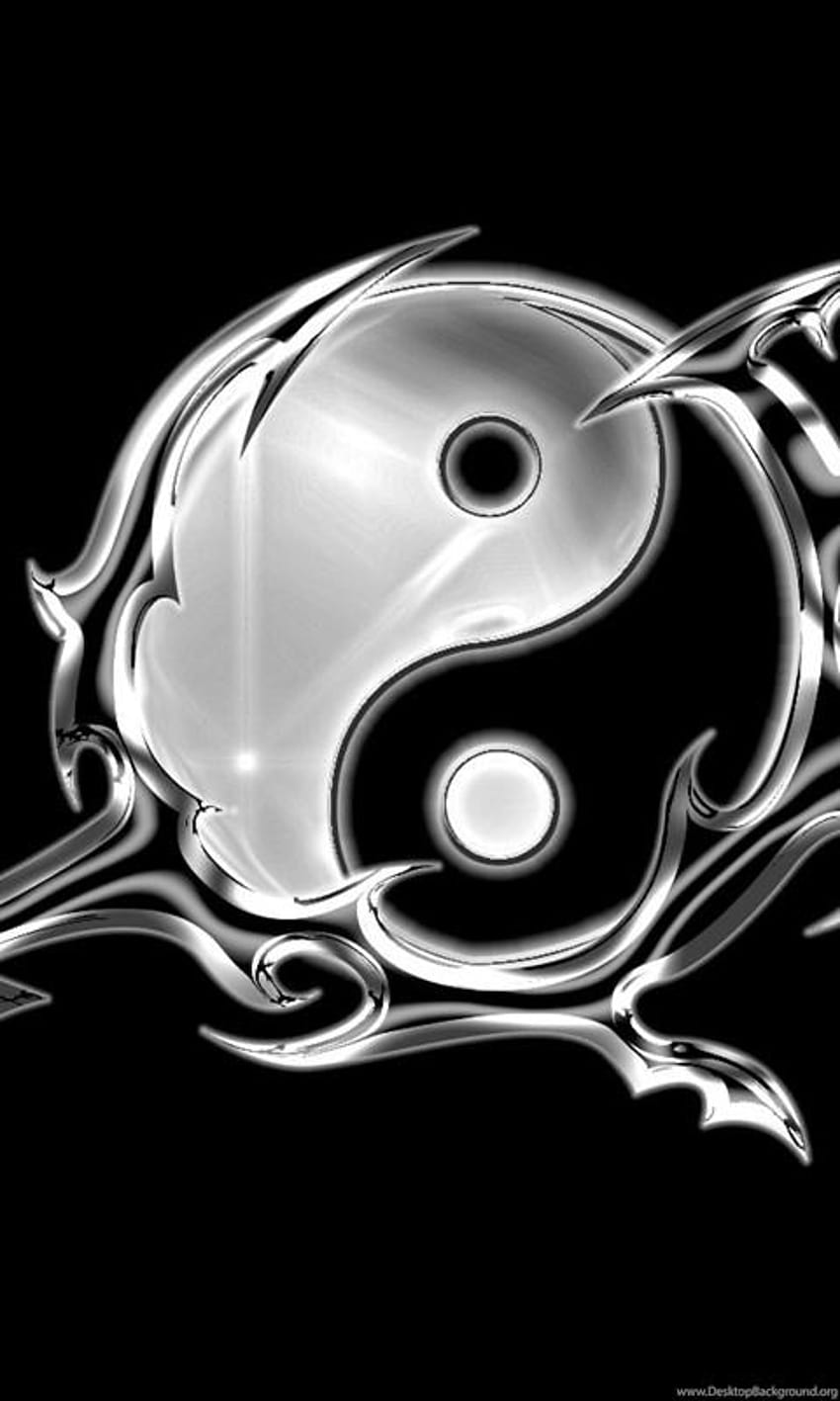 Yin Yang Drago Argento Rosso Sfondi, drago yin yang telefono Sfondo del telefono HD