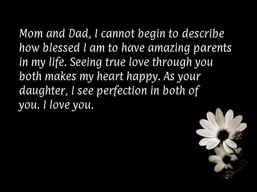 I Love U Mom And Dad Kutipan, saya mencintai ibu dan ayah saya Wallpaper HD