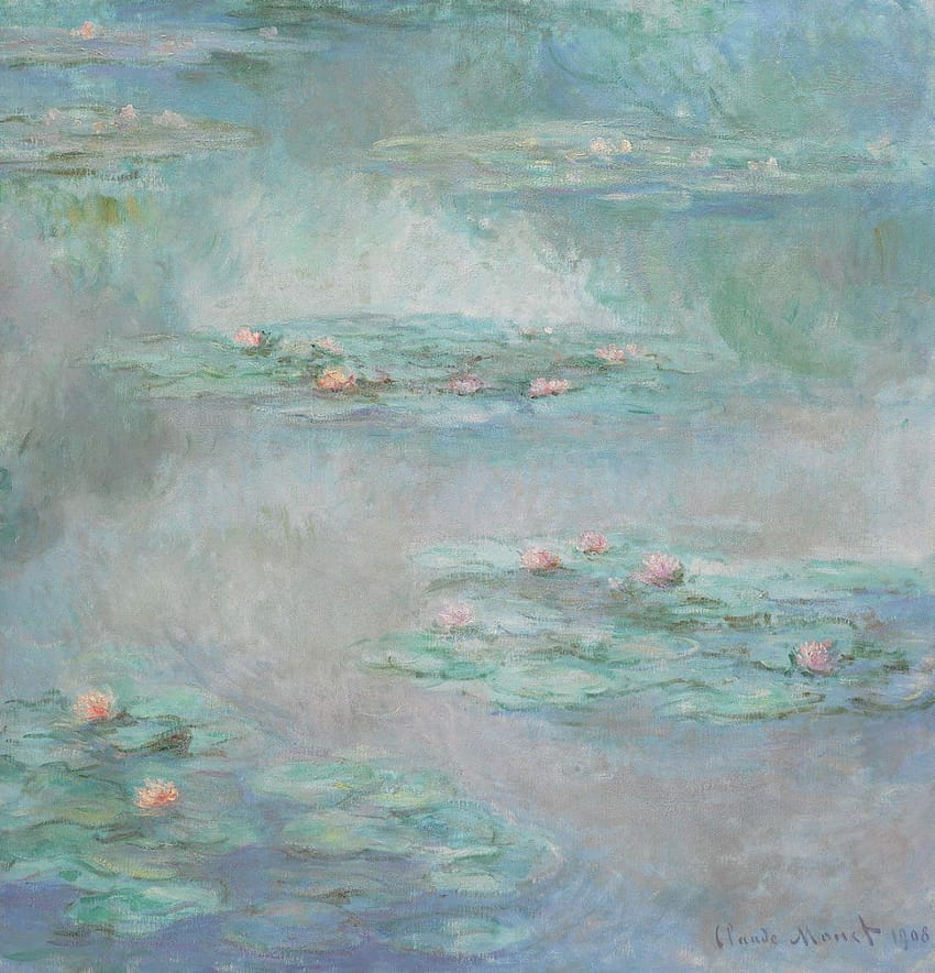 ✅[5 nenúfares de Claude Monet, monet iphone fondo de pantalla del teléfono