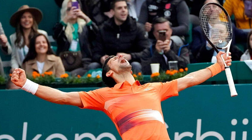 Novak Djokovic setzt sich erneut ins Zeug, um das Halbfinale der Serbien Open zu erreichen, Djokovic 2022 HD-Hintergrundbild