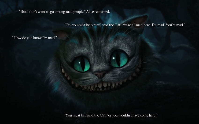 cats alice in wonderland quotes cheshire cat 1920x1200 HD wallpaper