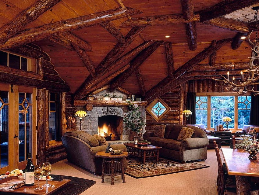 5 Warm and Cozy Winter Lodges, cozy winter cottage HD wallpaper