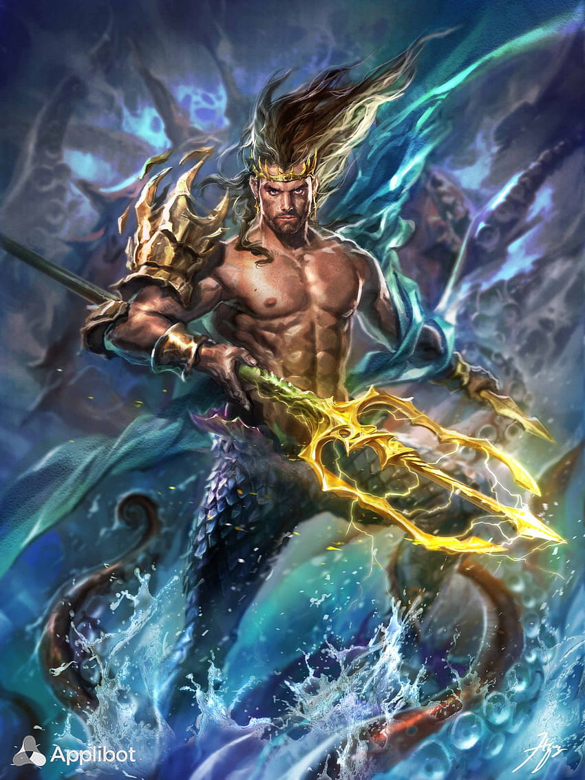 Download wallpapers Poseidon 4k Smite God 2019 games Smite MOBA Smite  characters Poseidon Smite for desktop free Pictures for desktop free