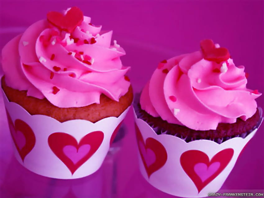 Cup Cake Sweet Pink Valentines Day Cupcakes 1024x768, valentines day  1024x768 HD wallpaper | Pxfuel