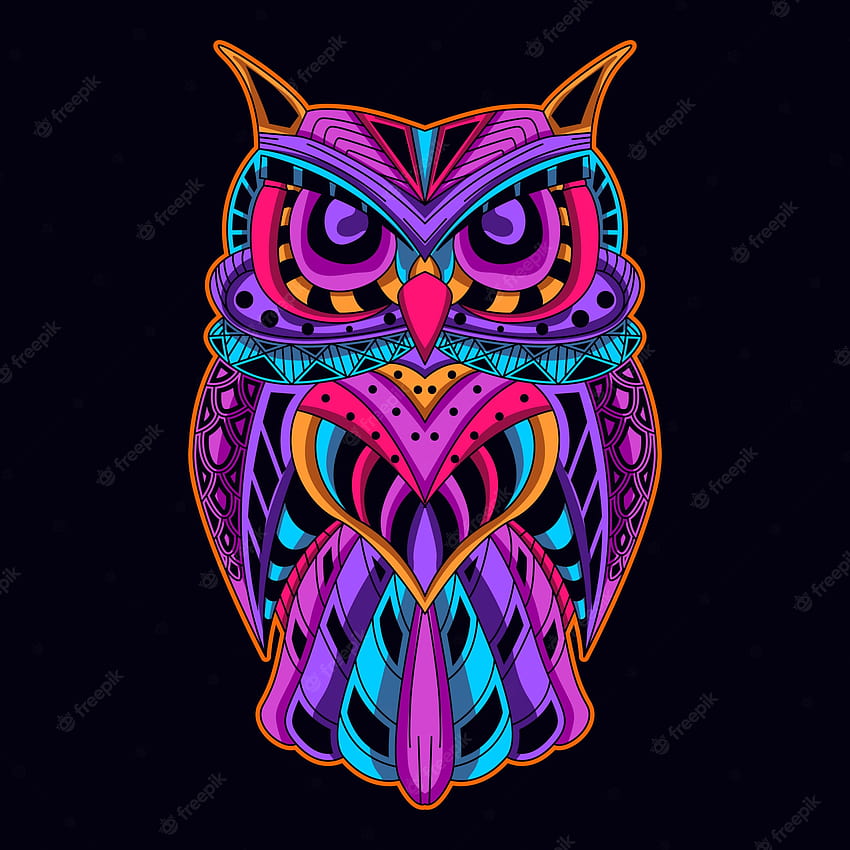 Premium Vector, neon owl HD phone wallpaper