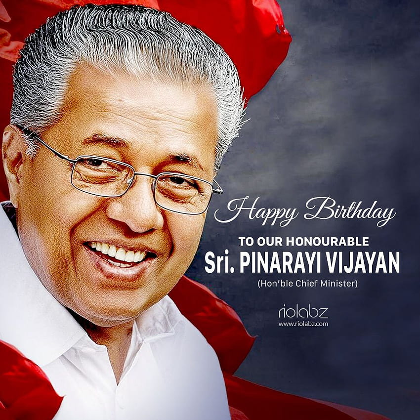 私たちの名誉あるC.M Pinarayi Vijayanへの幸せなBirtay HD電話の壁紙