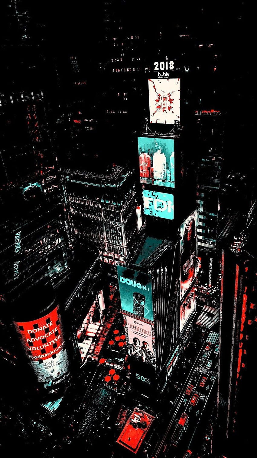 Times Square Amoled, smartphone cyberpunk amoled Fond d'écran de téléphone HD