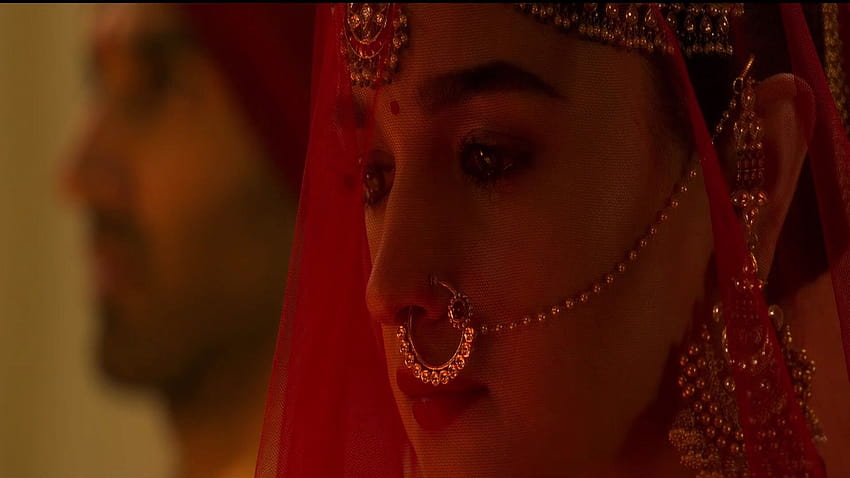 Kalank-Filmszene Alia Bhatt Crying in Wedding Shoot, alias Bhatt Kalank HD-Hintergrundbild