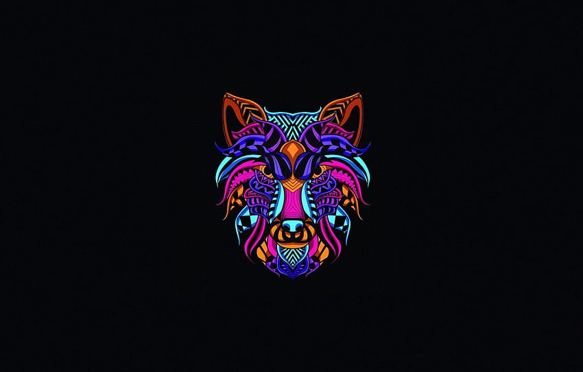 Wolf Abstract, Ryan Johnson tarafından gönderildi, kurt adam minimalist HD duvar kağıdı