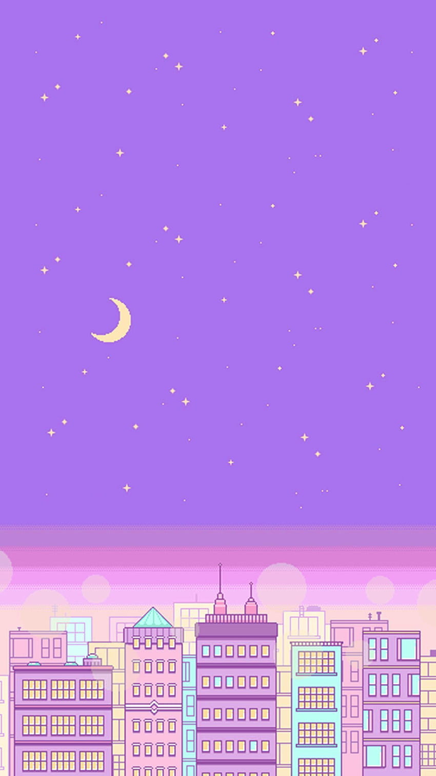 Ungu Kawaii, ungu tumblr wallpaper ponsel HD