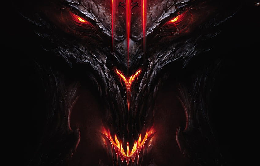 demone, diavolo, Diablo 3, Diablo III, faccia e testa, faccia da demone Sfondo HD