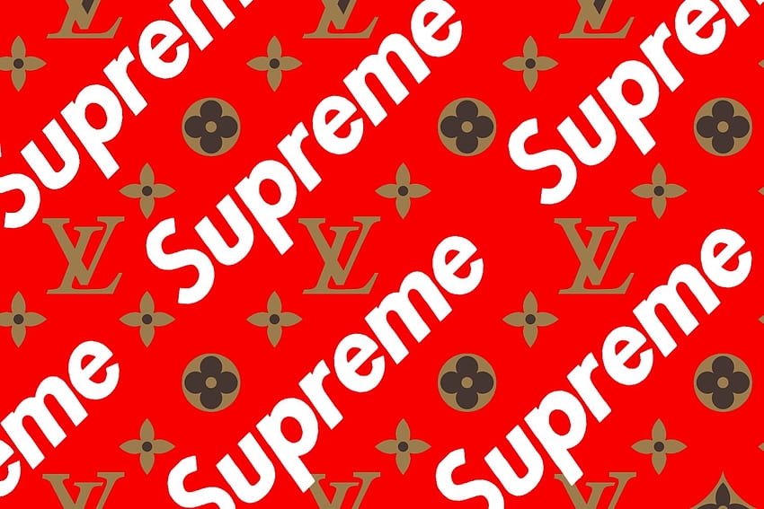 Supreme LV, louis vuitton, lv, pattern, red, supreme, white, HD phone  wallpaper