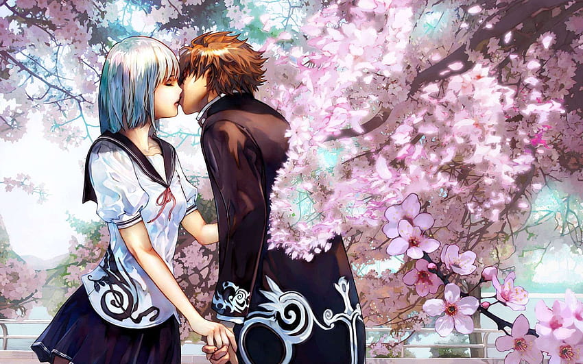 7 Anime romántico, beso de pareja de anime fondo de pantalla | Pxfuel