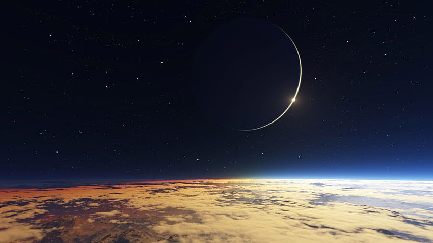 Kalça üzerinde Çift Ay Arka Planına Sahip En İyi 4 Dünya, kapalı dünya HD duvar kağıdı