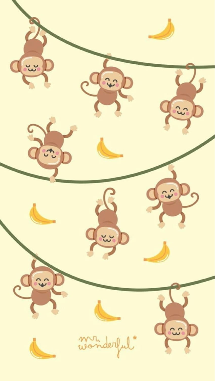 art, inspiration e luxury immagine su We Heart It, cute kawaii monkeys HD phone wallpaper
