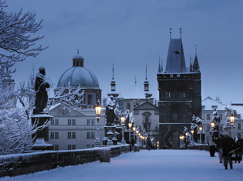 : Prague, winter prague HD wallpaper