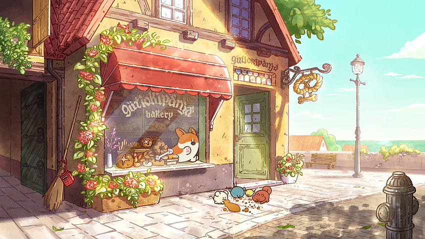 Anime Backgrounds Art บน Twitter: สุนัขคอร์กี้ วอลล์เปเปอร์ HD