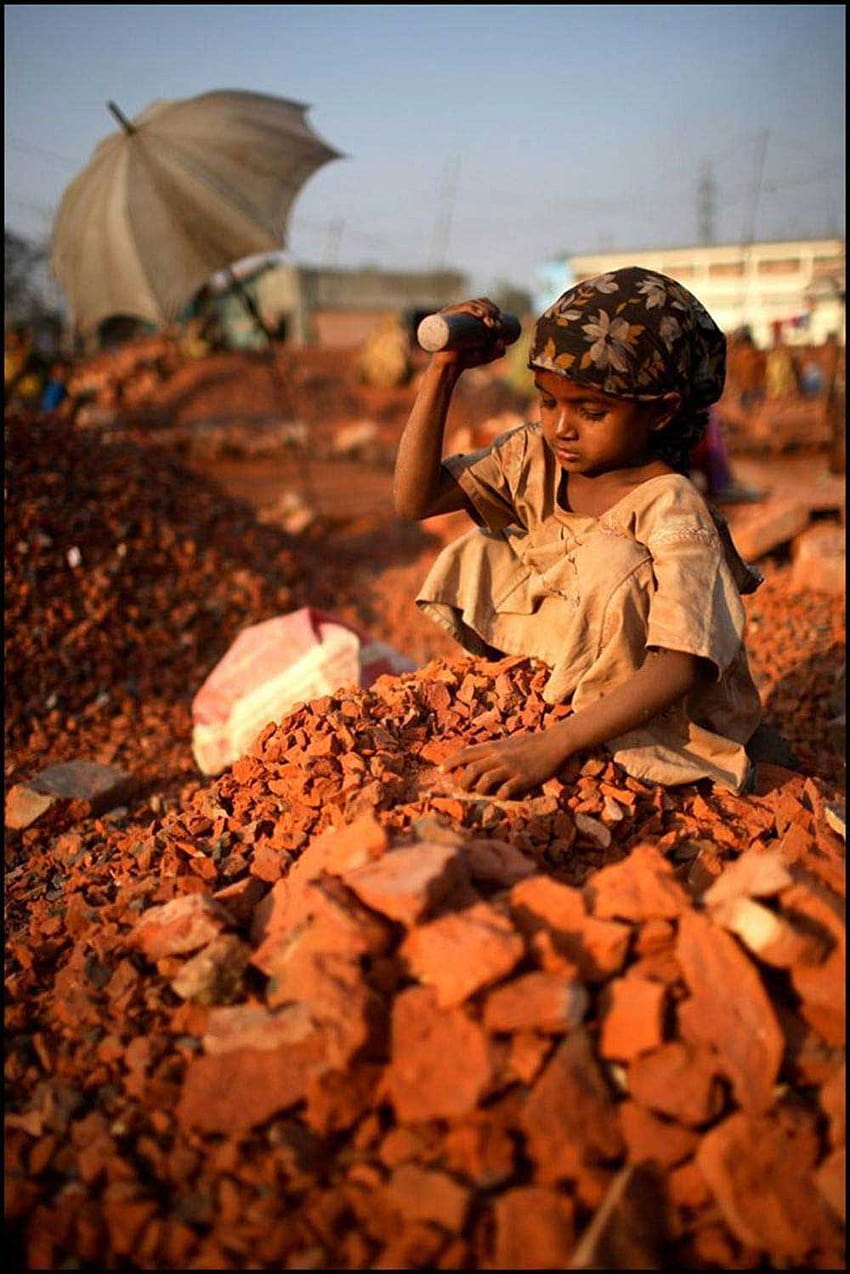 Trabajo infantil, trabajo infantil fondo de pantalla del teléfono
