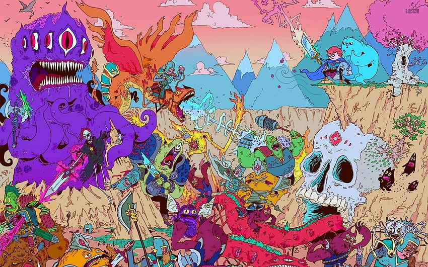 for Adventure Time Awesome K2N, psychedelic adventure time HD wallpaper