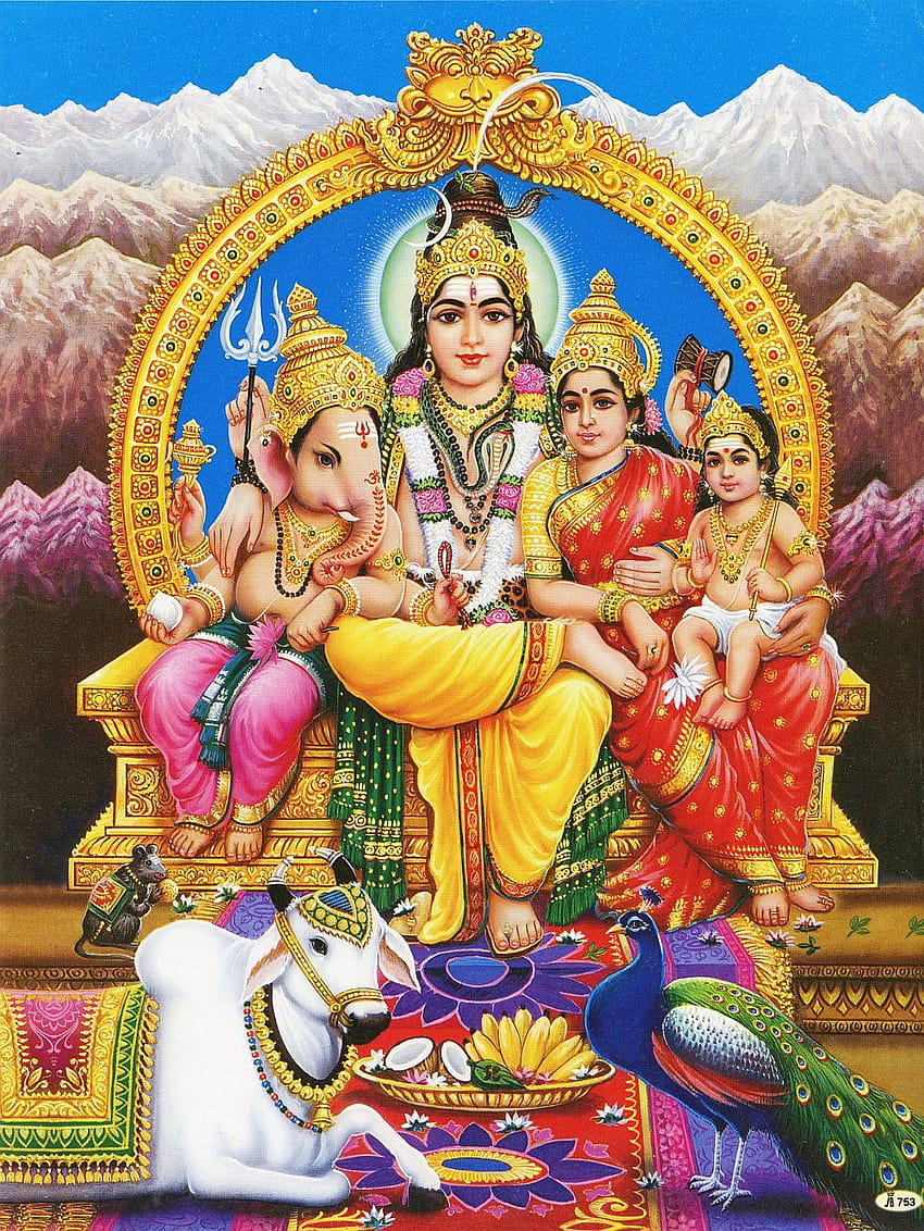 Hindu Cosmos, lord shiva with family HD phone wallpaper | Pxfuel