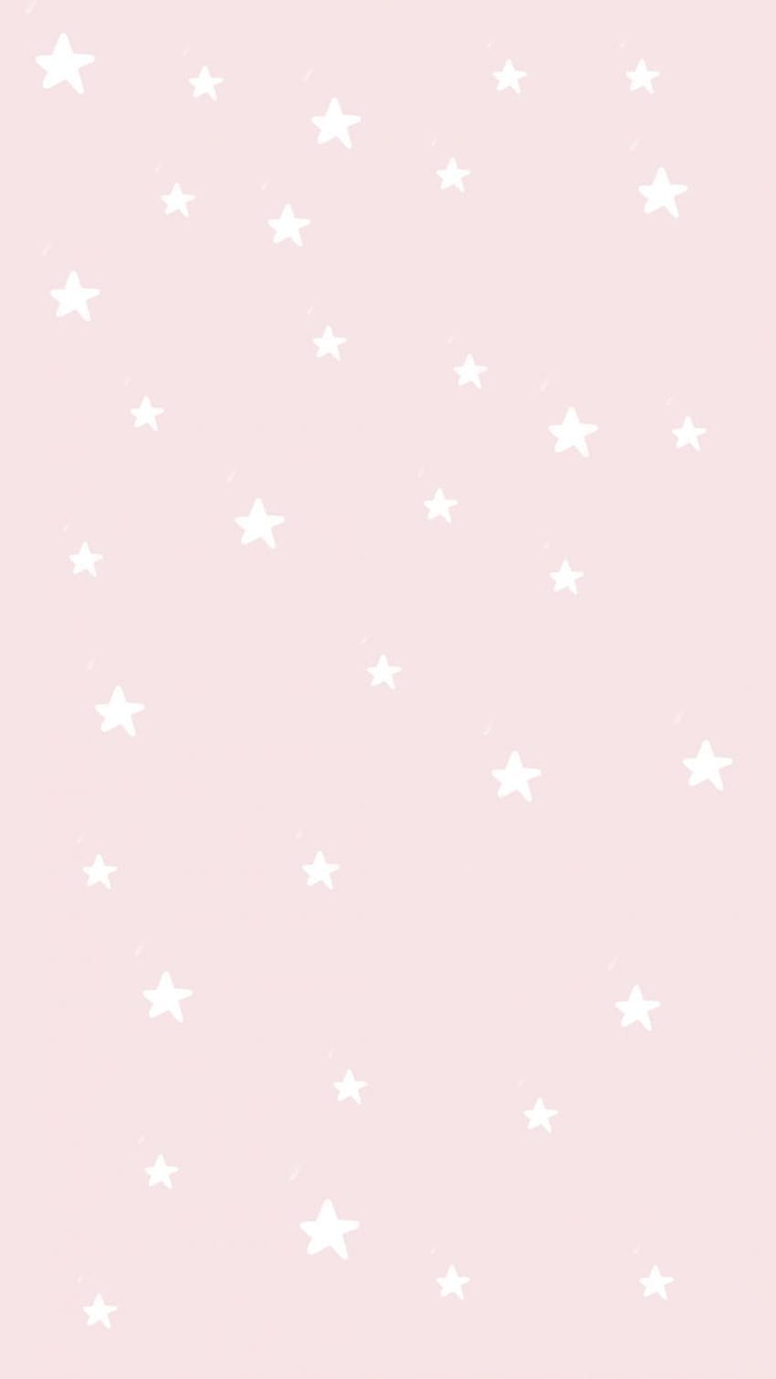 Light Pink With White Stars Phone Backgrounds, preppy aesthetic pink HD ...