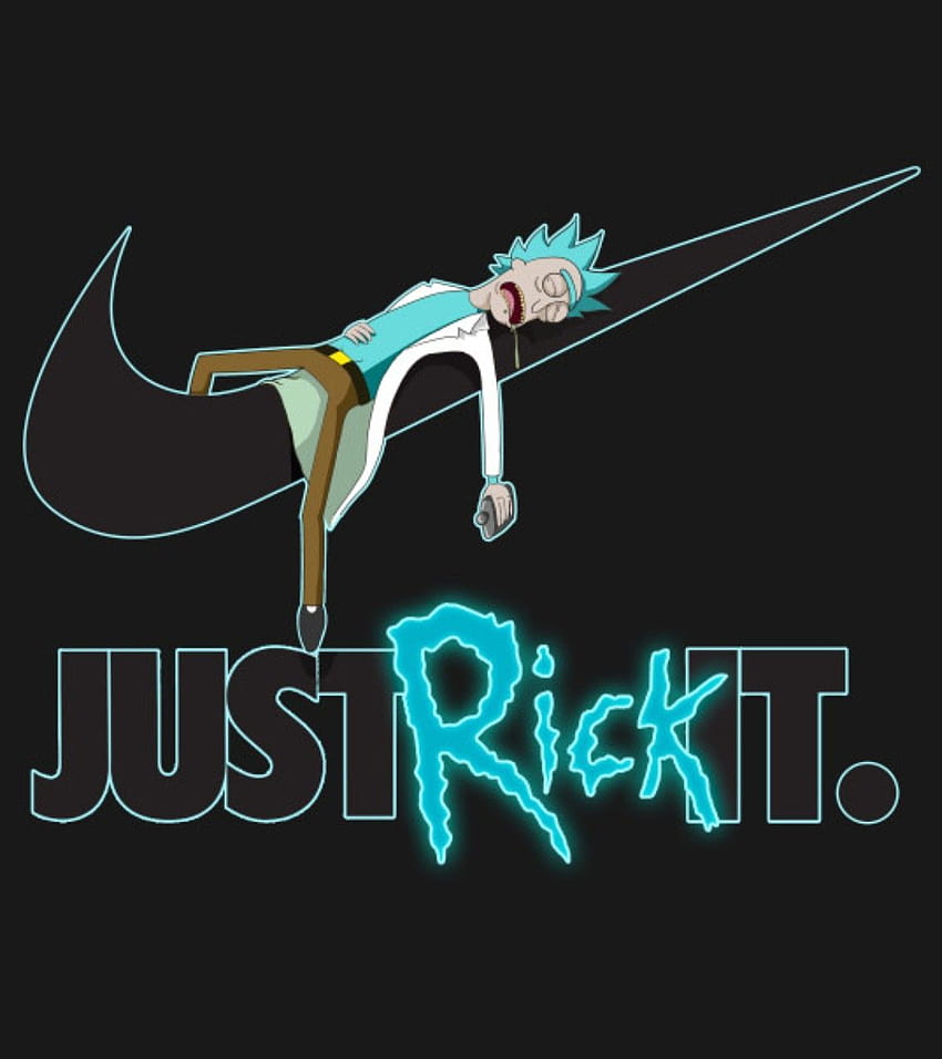 Rick y Morty x Just Rick It, logotipo de rick y morty fondo de pantalla del teléfono