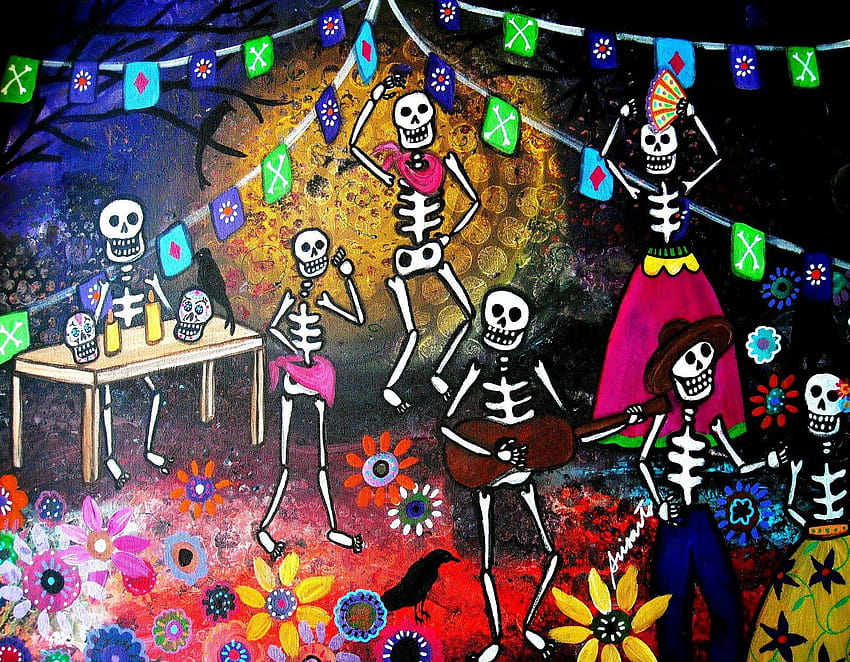 Fiesta mexicaine DIA De Los Muertos Art grand écran Fond d'écran HD